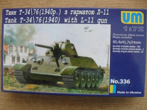 UNIMODEL 1/72 336 T-34/76 1940 WITH L-11 GUN